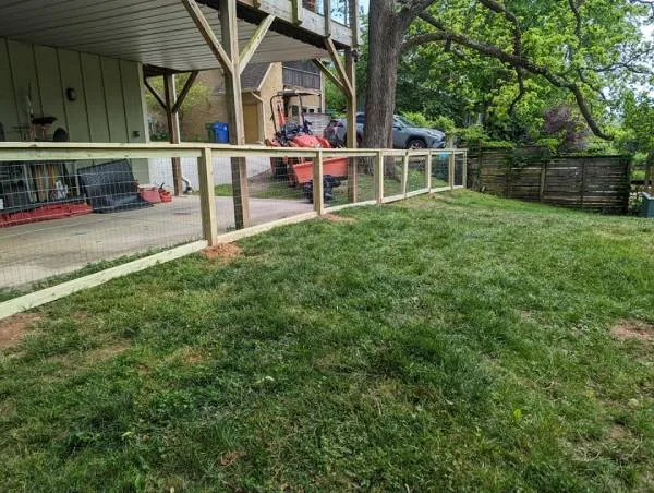 Newly constructed fence